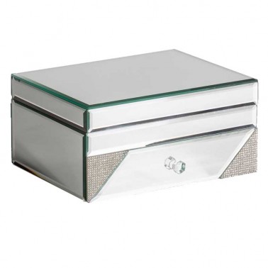 Caja Joyero Blanco con Pedrería Serie Glam B  Ideas para regalar