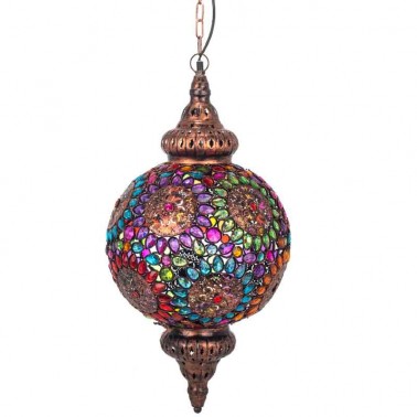 Lámpara de Techo Esfera Multicolor Colección India  Lámparas de techo
