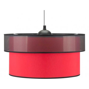 Lámpara de Techo Roja y Negra Serie Malla  Lámparas de techo