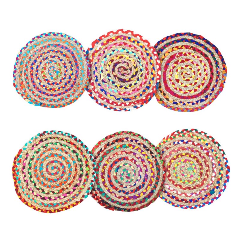 Set de 6 salvamanteles individuales multicolor  Textil de mesa