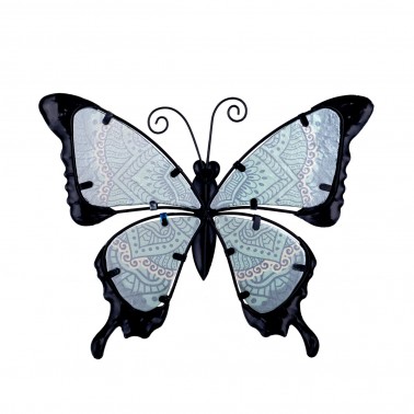 Set de 6 adornos pared mariposas cristal azul  Varios decoración