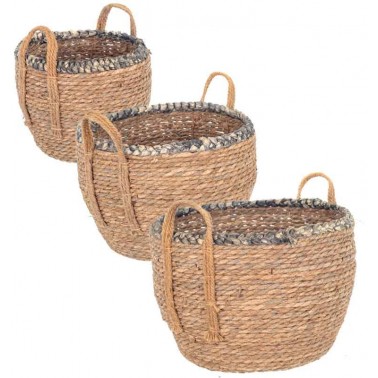 Set 3 cestas de distintos tamaños hecho a mano  Baúles, Cajas y Cestas