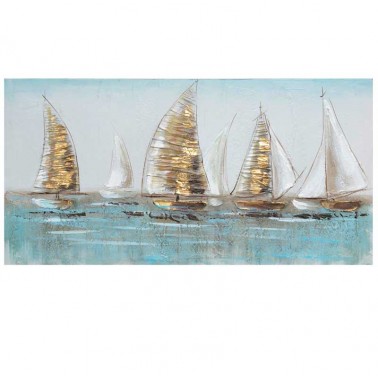 Cuadro Pintura Barcos en el Mar  Cuadros