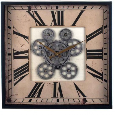 Reloj de Pared Cuadrado Estilo Vintage  Relojes Decorativos