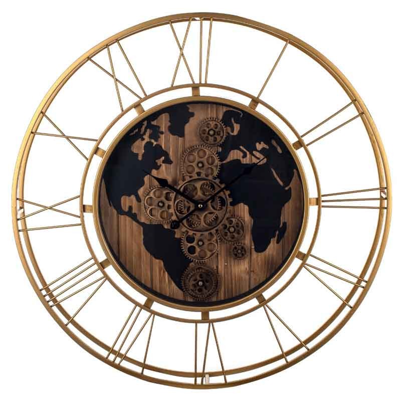 Reloj Redondo de Pared Mapamundi  Relojes Decorativos