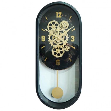 Reloj de Pared Ovalado Mecanismo Visible  Relojes Decorativos