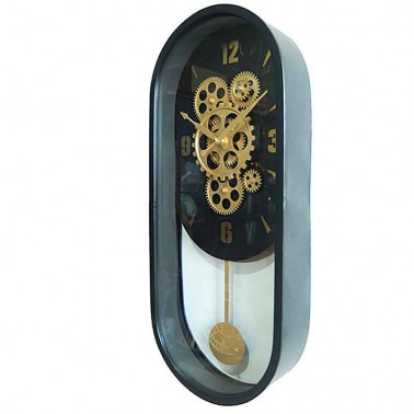 Reloj de Pared Ovalado Mecanismo Visible  Relojes Decorativos