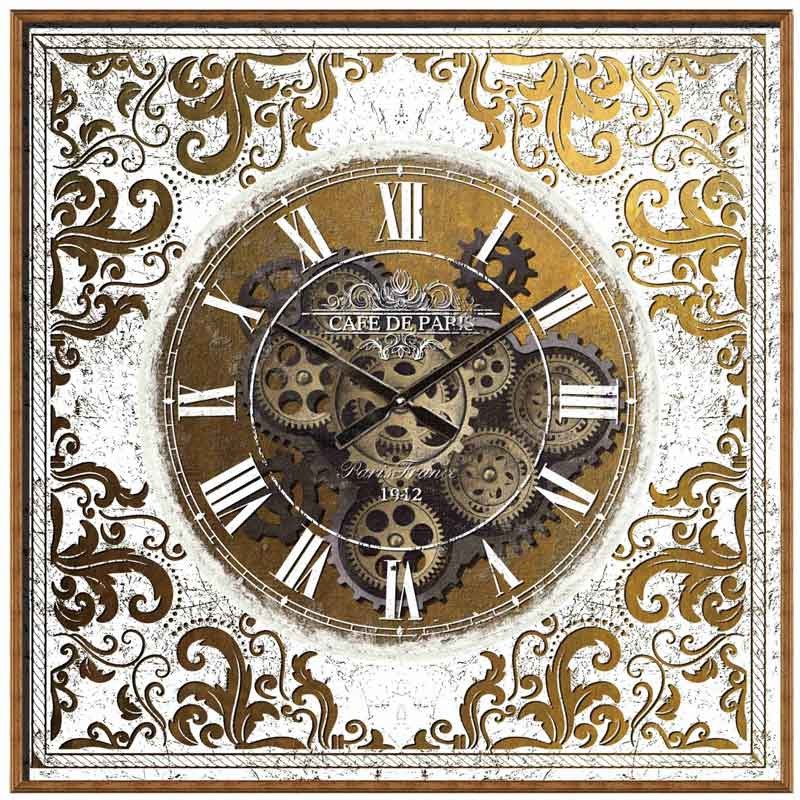 Reloj de Pared Cuadrado Estilo Vintage  Relojes Decorativos