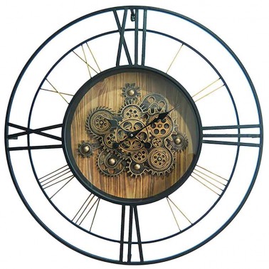 Reloj Redondo de Pared Estilo Industrial  Relojes Decorativos