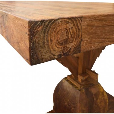 Mesa maciza madera de teca hecha a mano 200 cm.  Mesas Comedor