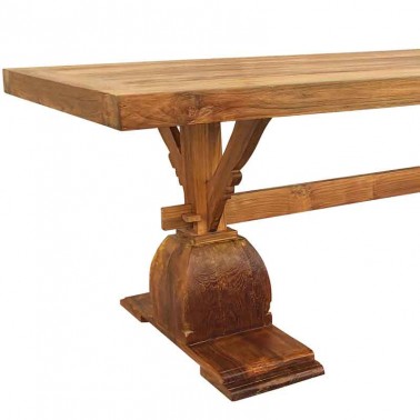 Mesa maciza madera de teca hecha a mano 250 cm.  Mesas Comedor