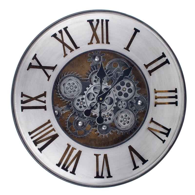 Reloj de pared estilo industrial números romanos  Relojes Decorativos