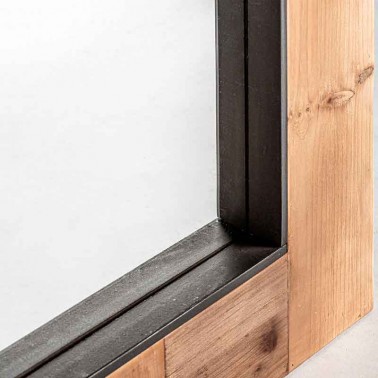 Espejo rectangular marco de madera natural  Espejos