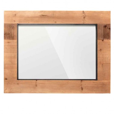 Espejo rectangular marco de madera natural  Espejos