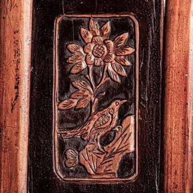Silla madera de olmo estilo oriental hecha a mano  Sillas