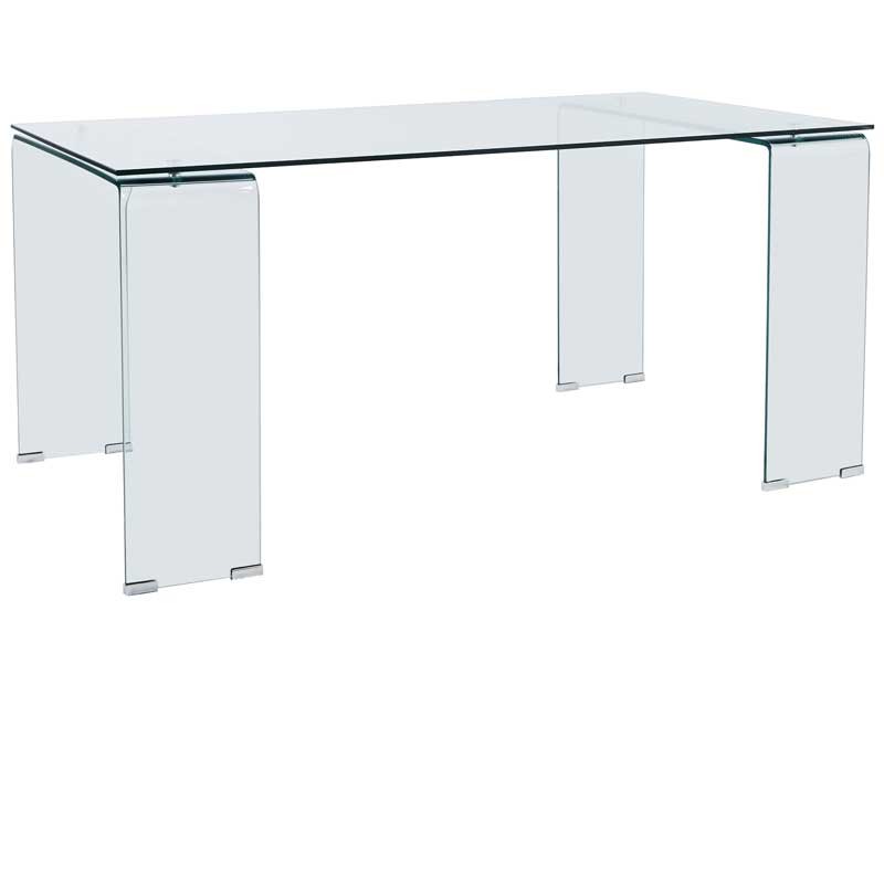 Mesa comedor rectangular cristal transparente  Mesas Comedor