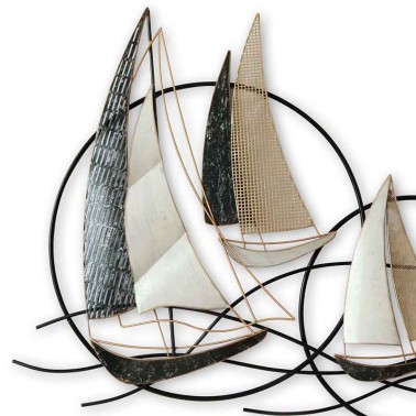 Adorno pared metálico veleros navegando  Paneles Decorativos