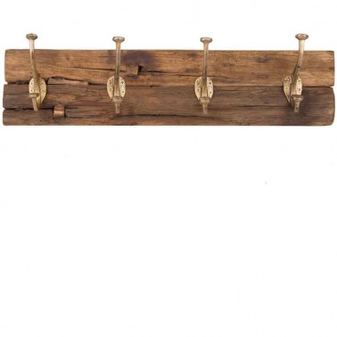Perchero pared madera de deriva hecho a mano  Percheros y Colgadores