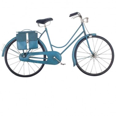 Adorno pared bicicleta azul vintage  Paneles Decorativos