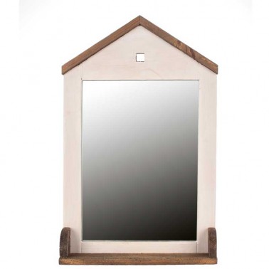 Espejo de pared casita con estante  Espejos