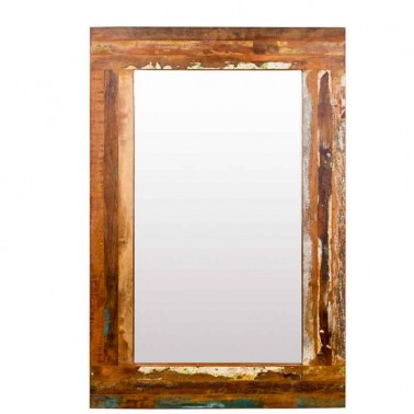 Espejo rectangular madera reciclada efecto envejecido  Espejos