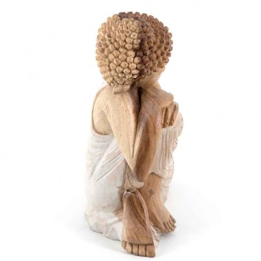 Figura buda de madera tallada a mano  Figuras y Jarrones