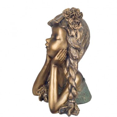 Figura decorativa busto niña con trenza  Figuras y Jarrones