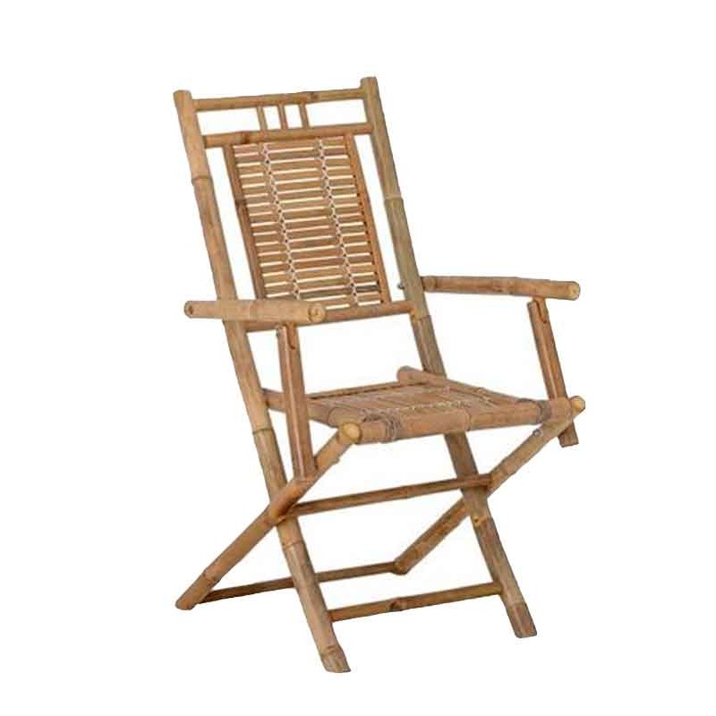sillas de bambú con reposabrazos