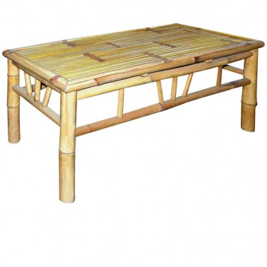 mesas de centro bambú