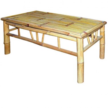 mesas bambú jardín terraza