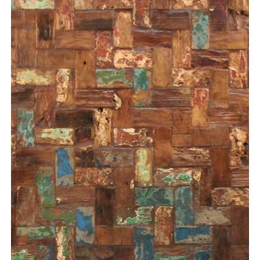 adornos de pared de madera reciclada