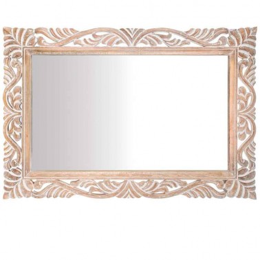 Espejo de pared grande marco de madera