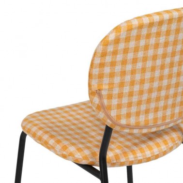Tienda silla cuadritos amarillos