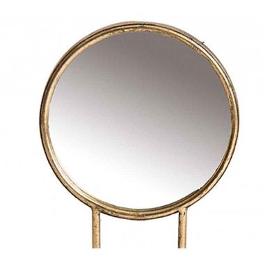 Tienda espejo redondo, en color oro viejo, estilo Art Decó.