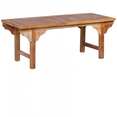 mesa de centro madera de teca natural