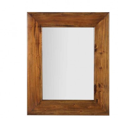 Espejo de pared rectangular marco de madera
