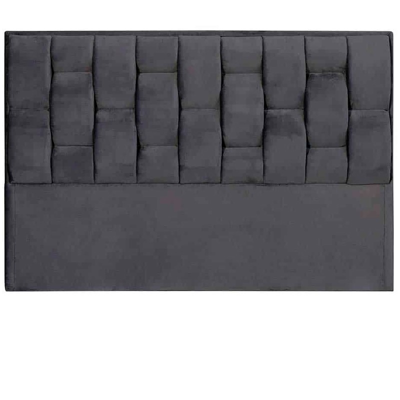 Cabecero para cama de 150 /160 cm acolchado y tapizado en color gris antracita