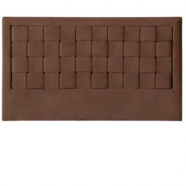 Cabecero cama 150 cm acolchado y tapizado color marrón