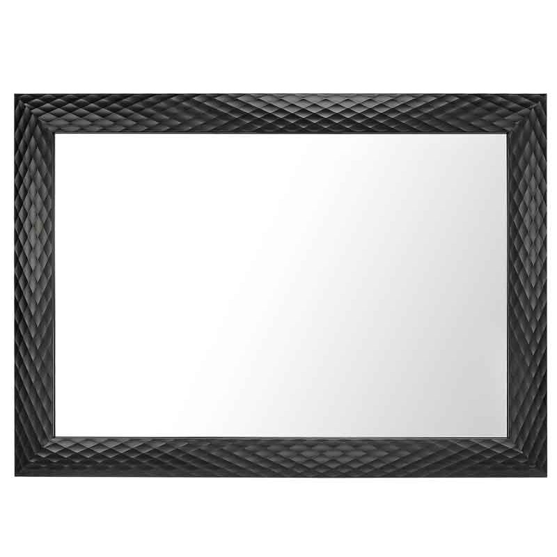 Espejo rectangular de pared con marco negro