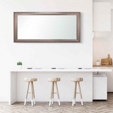 Espejo de pared rectangular moderno y elegante