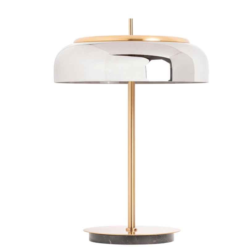 Lámpara de sobremesa de diseño moderno y elegante, pantalla cristal