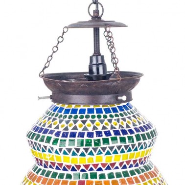 Lámpara turca de techo, diseño multicolor
