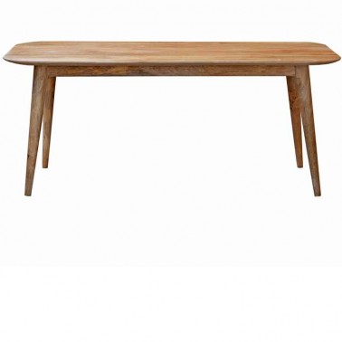 Mesa comedor rectangular de estilo nórdico, madera de mango