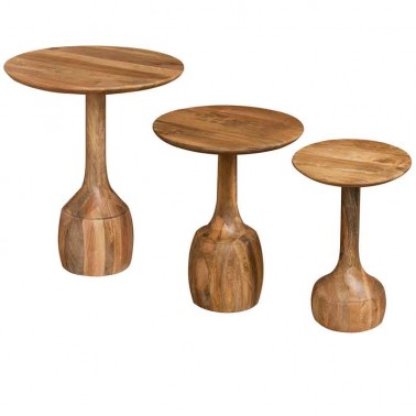Set de 3 mesas diseño original y fácil de combinar con distintos estilos de decoración.