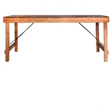 Mesa comedor estilo industrial fabricada en madera de caoba reciclada. Comprar mesas comedor