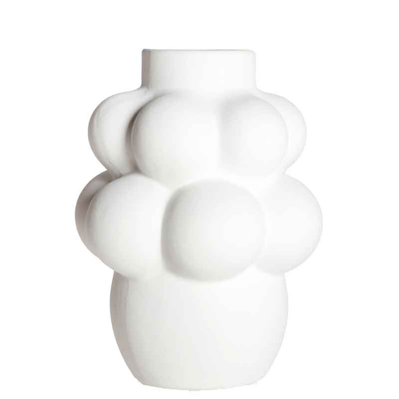 Jarrón cerámica blanco bolas 25 cm serie Artistics -Jarrones vasijas