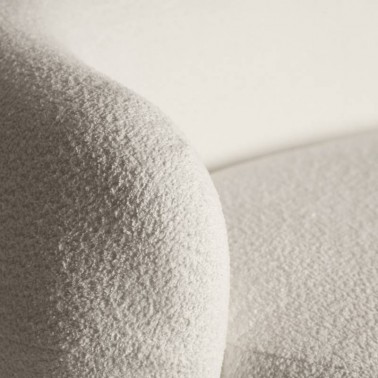 Sofá blanco de 3 plazas de algodón bouclé: el complemento perfecto para cualquier estilo de decoración.