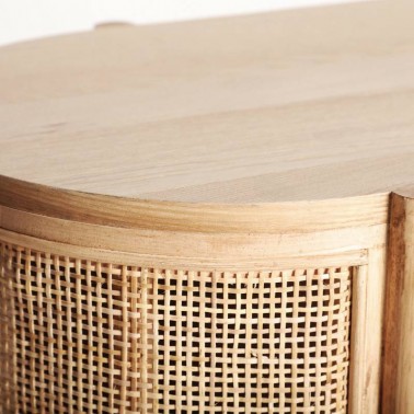 mesa auxiliar de madera de fresno