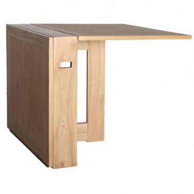 Mesa de comedor plegable de madera mindi