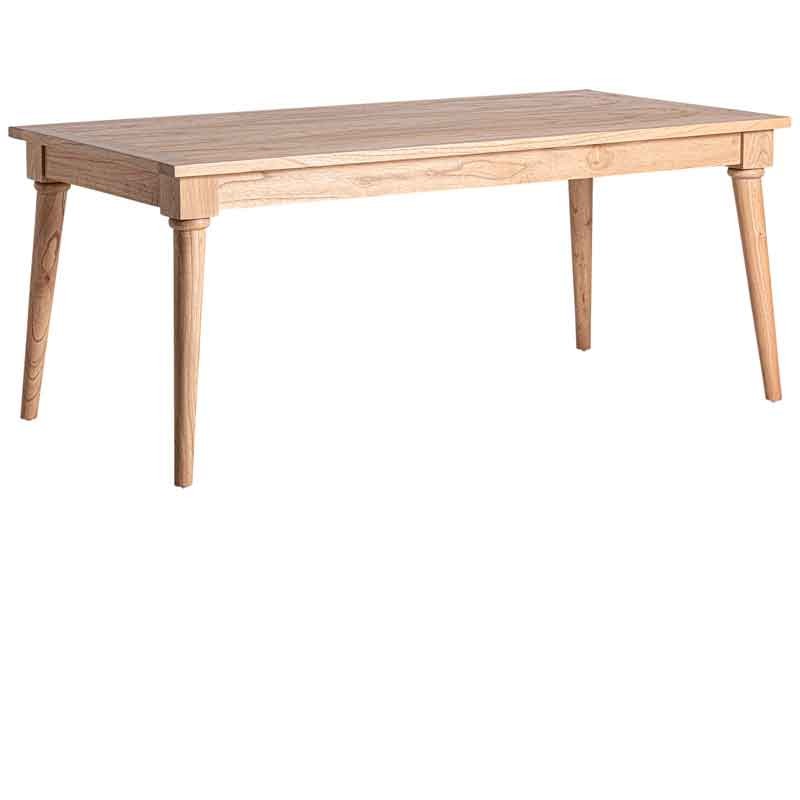 Mesa de comedor fabricada en madera maciza, ideal para 8 comensales